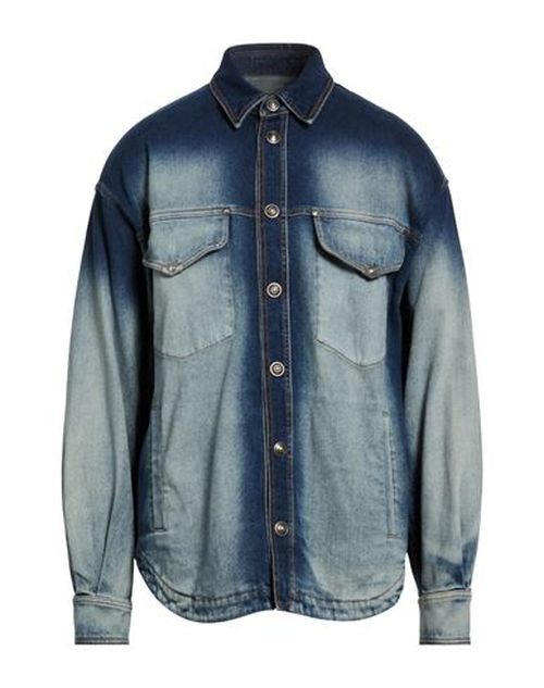 Man Denim outerwear Blue Size 40 Cotton, Elastane