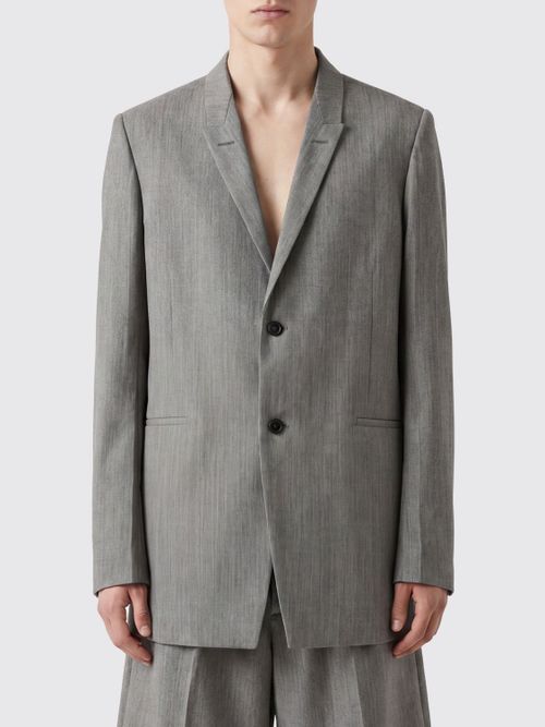 Peak Lapel Single-Breasted Wool Blazer