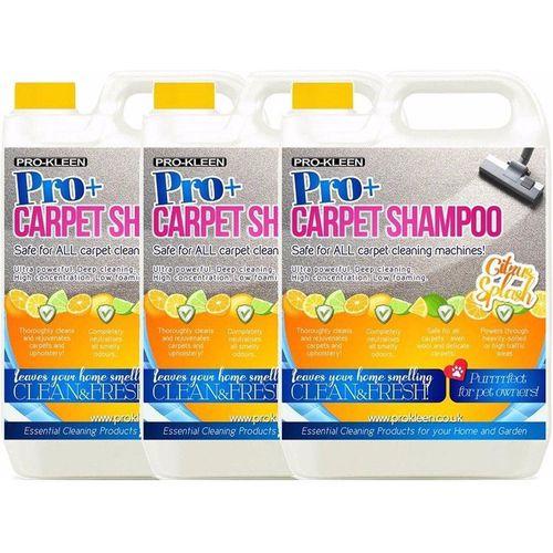 Carpet Cleaning Shampoo Odour Remover Citrus Splash Fragrance 3 x 5L