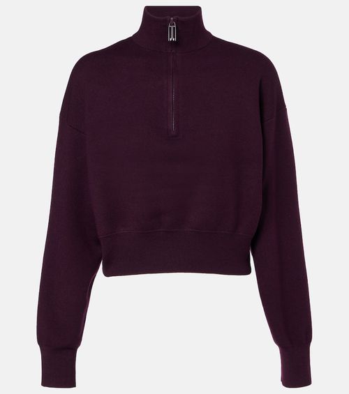 Wool-blend half-zip sweater