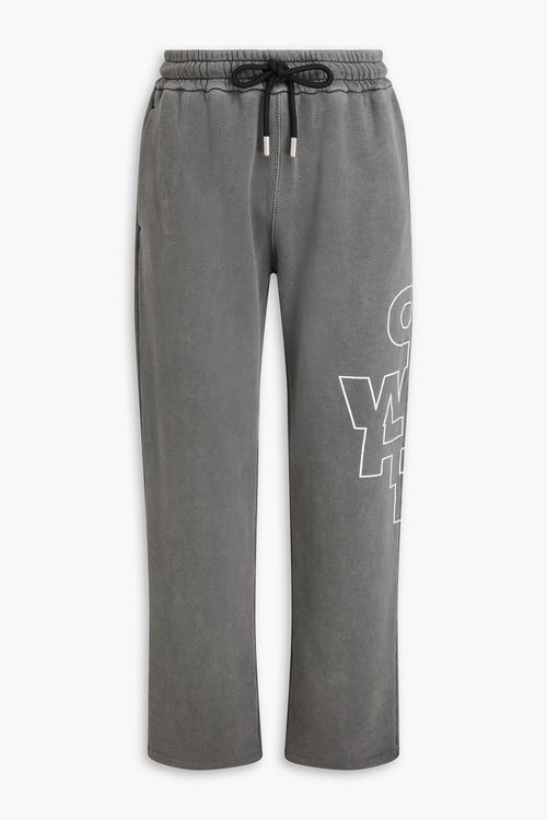 Printed French cotton-terry sweatpants - Gray - XL