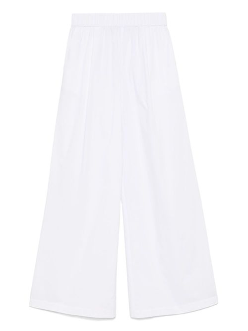 Fly-motif palazzo pants - White