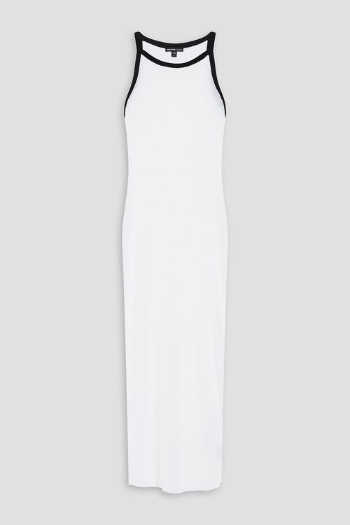 James Perse - Ribbed linen-blend jersey midi dress - White - 1