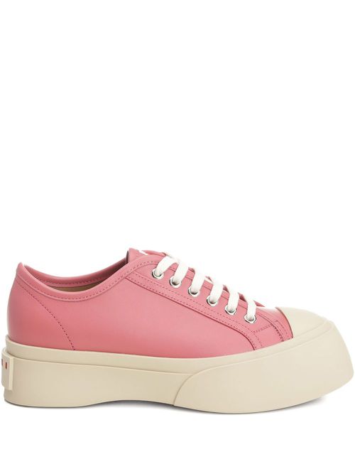 Pablo platform sole lace-up sneakers - Pink