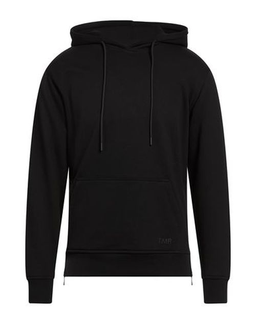 Man Sweatshirt Black Size 40 Cotton