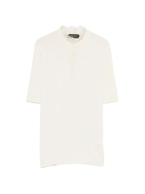Ruffled Collar Shirt — Cream