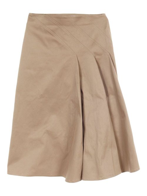 2010s asymmetric mini skirt - Neutrals