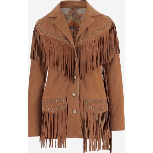 Ungewöhnliche Jacke aus Wildleder mit Fransen