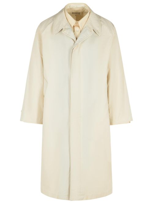 Ivory Cotton Trench Coat