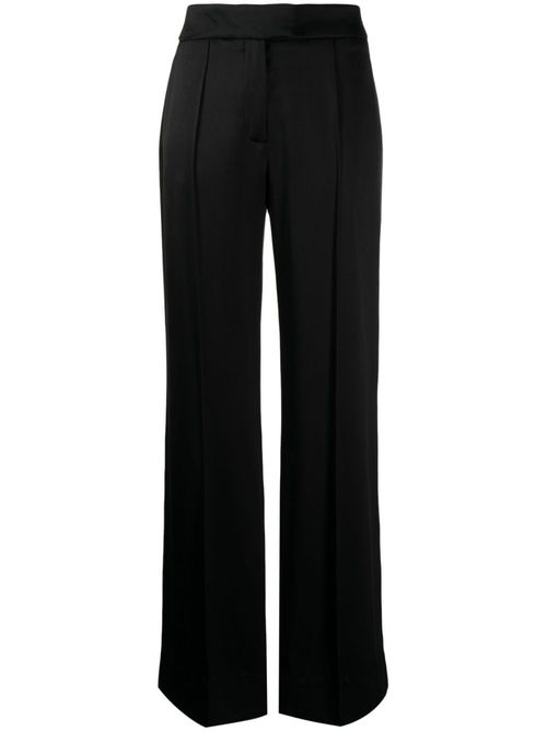 High-waisted wide-leg trousers - Black