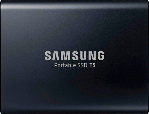 Geek Squad Certified Refurbished T5 1TB External USB, Type C Portable SSD - Deep Black