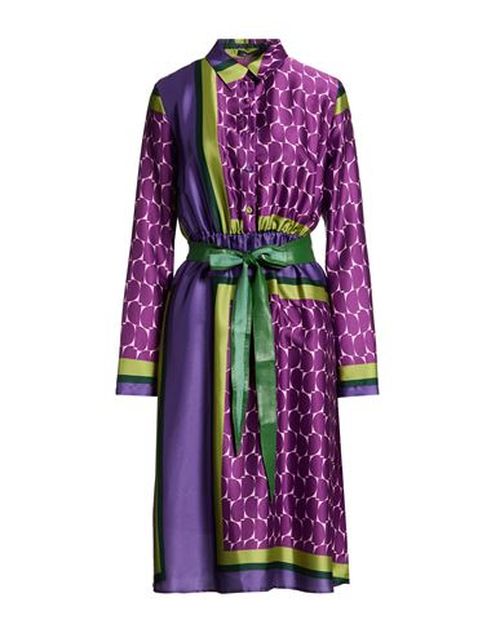 Woman Midi dress Purple Size M Polyester