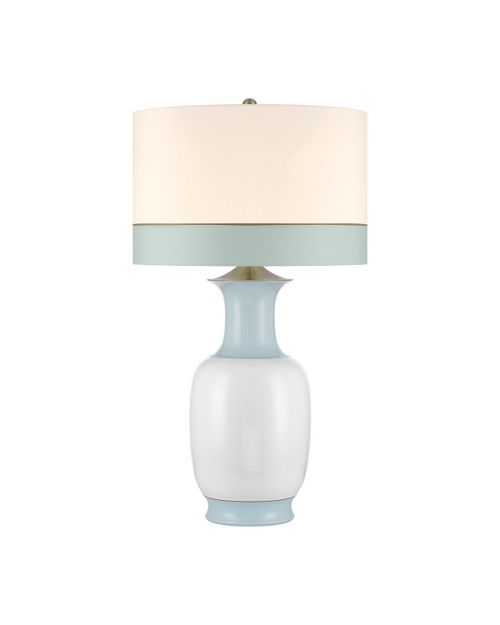 Off-White Light Blue Table Lamp from the Kora Collection