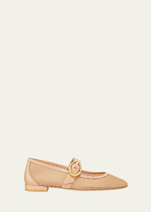 Arabella Mesh Mary Jane Ballerina Flats