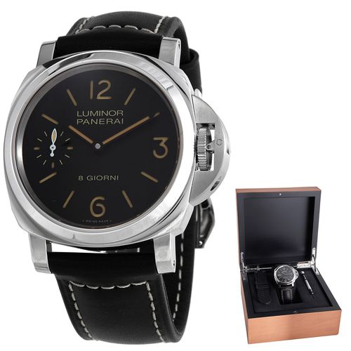 Pre-owned Luminor Base Automatic Black Dial Mens Watch PAM00915
