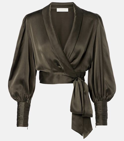 Silk wrap top