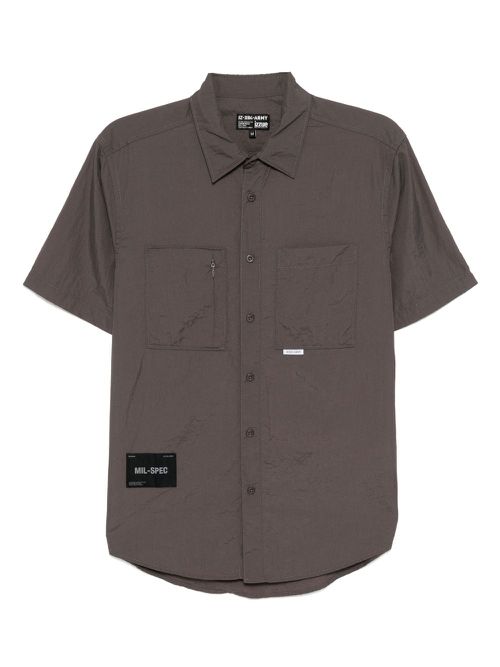 Logo-patch shirt - Black