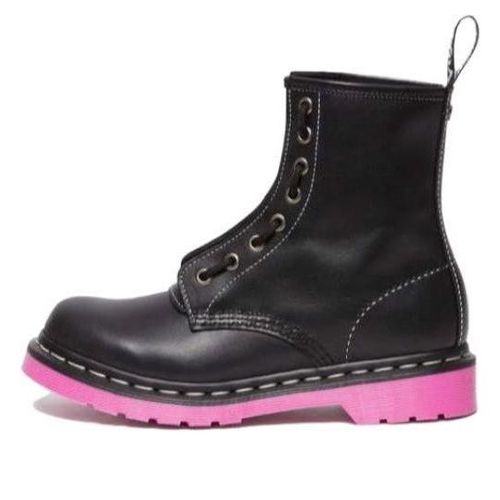 (WMNS) 1460 Wanama Leather Jungle Zip Boots 'Black Pink