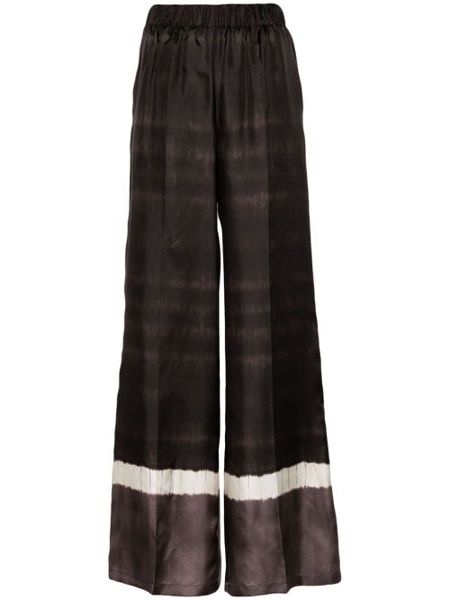 Silk trousers - Brown