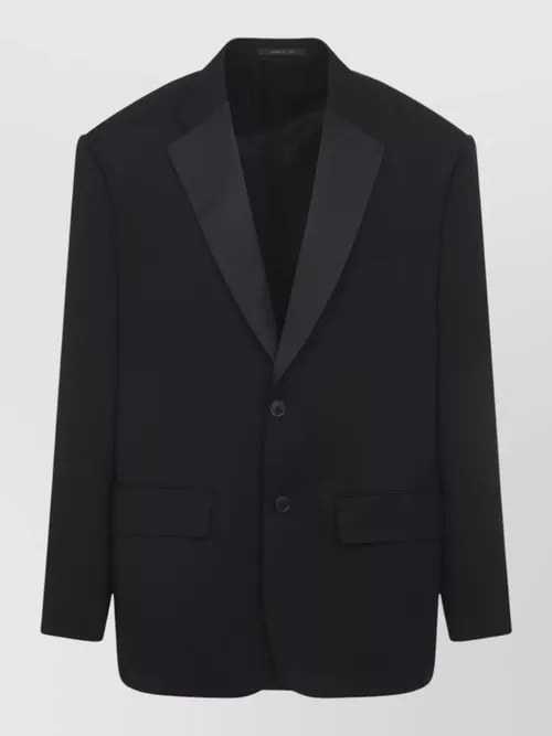 Balenciaga - tuxedo jacket satin trim notch lape