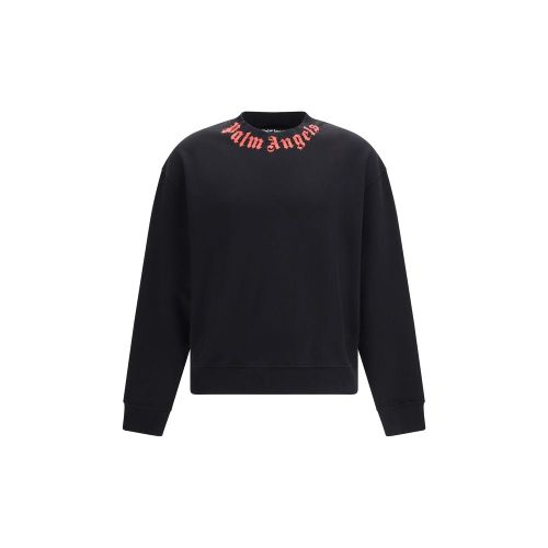 Logo-Embroidered Crew Neck Sweatshirt — Black