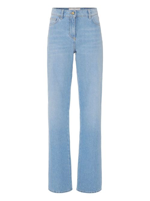 Rhinestone-embellished jeans - Blue