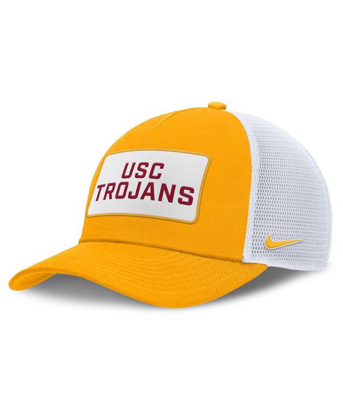 Men's Gold/White Usc Trojans 2025 On-Field Rise Patch Trucker Adjustable Hat - Gold, White