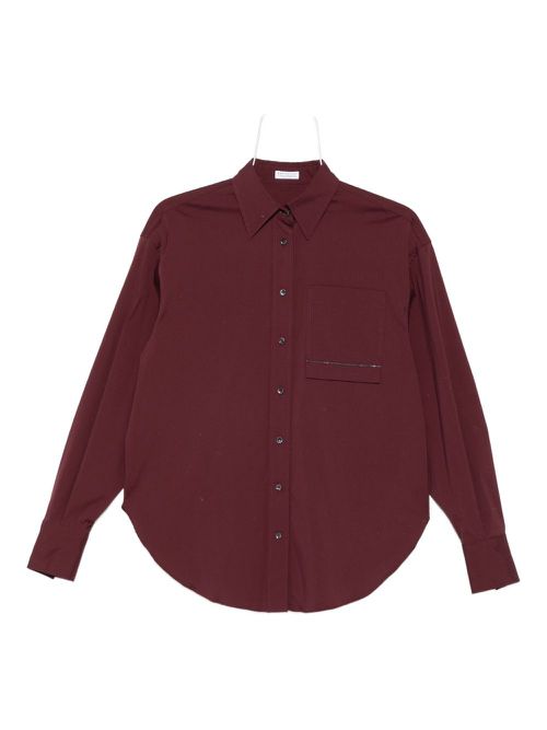 Monili chain-embellished shirt - Purple