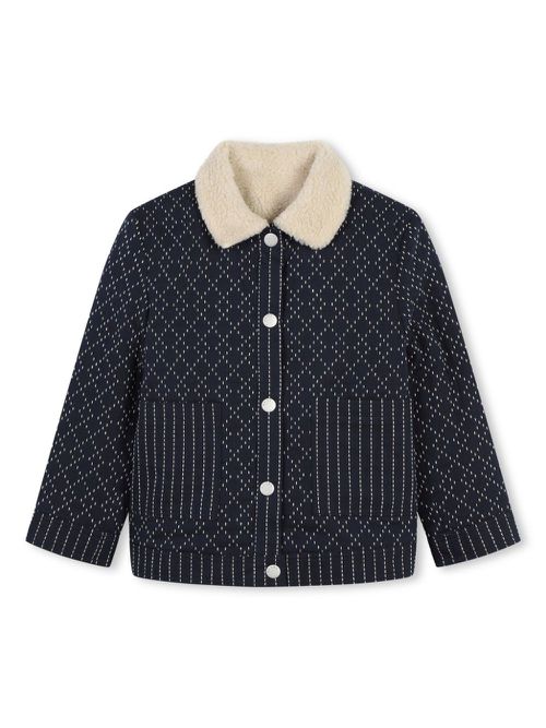 Reversible cotton blend jacket - Blue