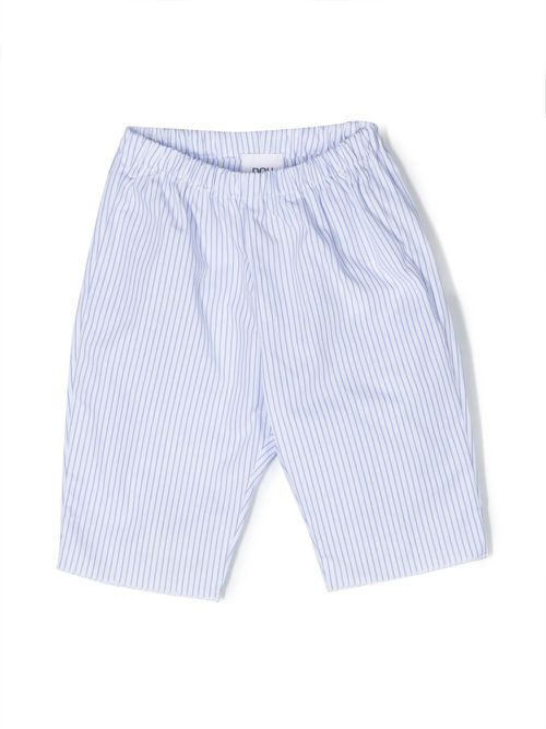 Cotton pinstripe shorts - White