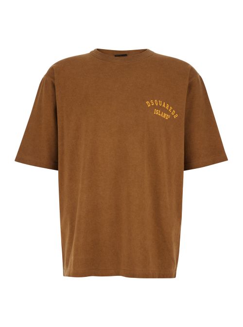 Logo-Print T-Shirt — Brown
