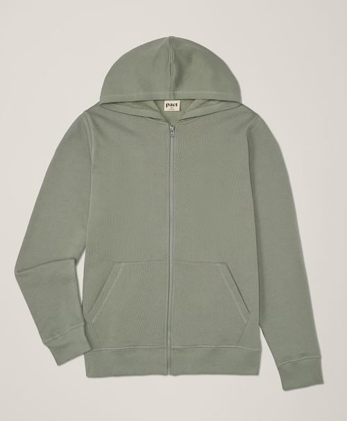 Men's Shadow Green Brushed Fleece Zip Hoodie