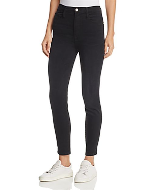 Ali High Rise Cigarette Jeans in Noir