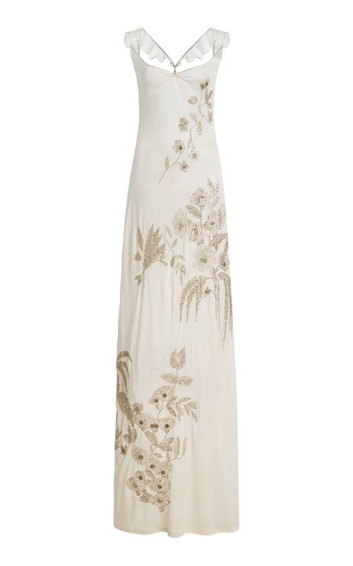 Exclusive Embellished Jersey Maxi Dress - Moda Operandi