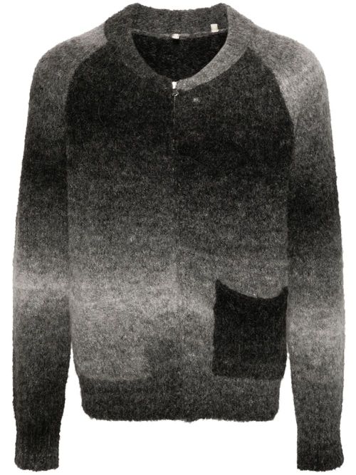 Gradient-effect cardigan - Black