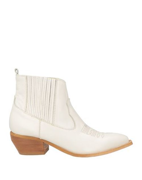 Ovyé Woman Ankle boots White Size 10 Soft Leather