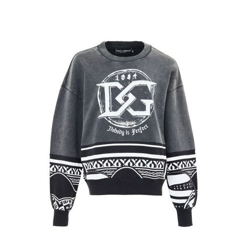 Logo-Print Cotton Sweatshirt — Gray