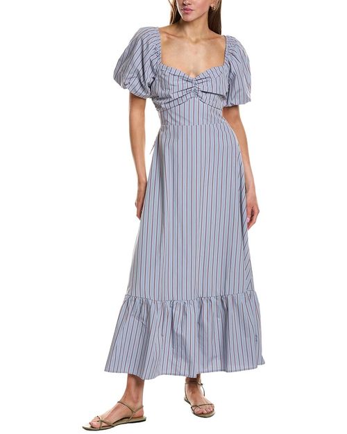 Striped Tie Back Maxi Dress