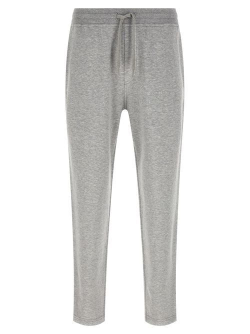 Tapered Cotton Blend Joggers — Gray
