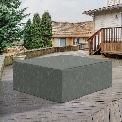 Outsunny Waterproof & Anti-UV Oxford Garden Furniture Dining Set Cover 108"x80"x35"H Charcoal Grey | Aosom Canada