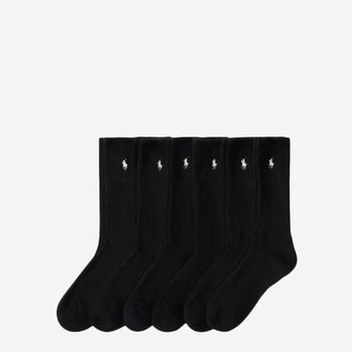 Men's Sport 6Pk Crew Socks (L) in Black
