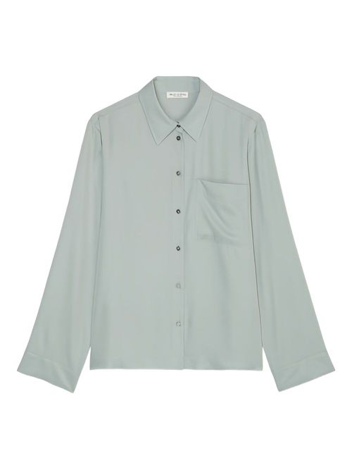 Button-up patch-pocket shirt - Green