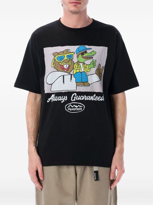 MANASTASH Friends graphic-print T-shirt - Black