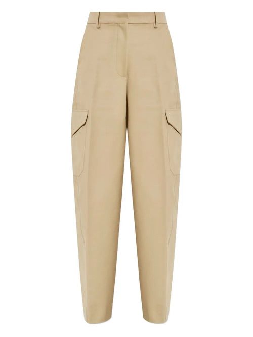 Cotton And Wool Cocoon Trousers With Pockets
