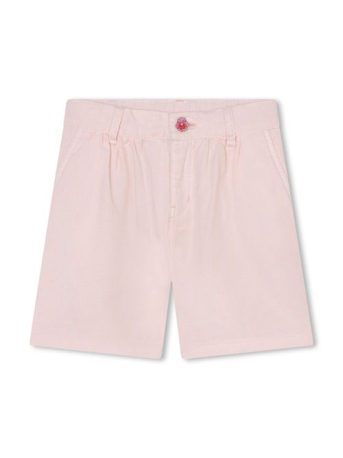 Logo-embroidered lyocell-blend shorts - Pink