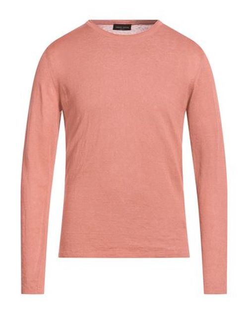 Man Sweater Coral Size 38 Linen