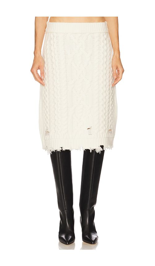 SIMKHAI Brioni Skirt in Ivory. S. Also in
