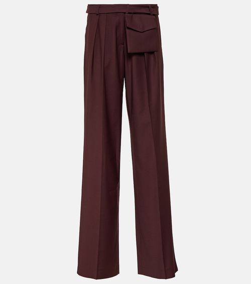 Sylvia mid-rise straight wool pants