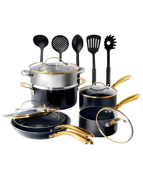 Gotham Steel 15pc Ultra Nonstick Ceramic Cookware Set with Utensils