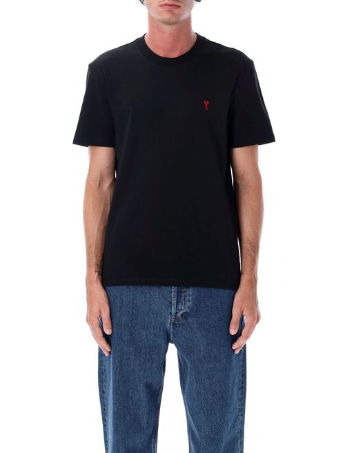 Organic Cotton Mini Logo Classic Fit T-Shirt with Red Heart Embroidery